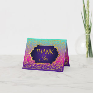 Bollywood Arabian Nights Danke Note Card