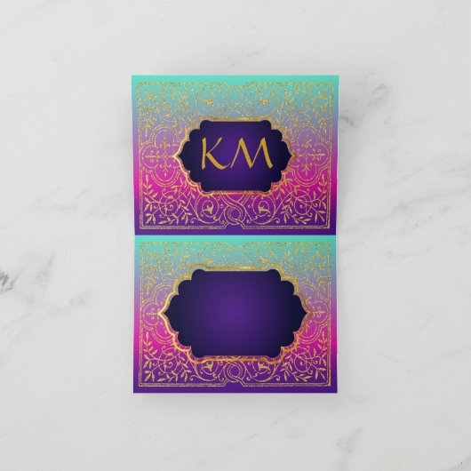 Bollywood Arabian Nights Danke Note Card (Innenseite)