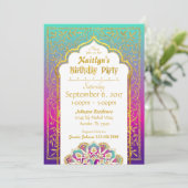 Bollywood Arabian Nights Geburtstagseinladungskart Einladung (Stehend Vorderseite)