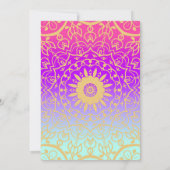 Bollywood Arabian Nights Hochzeit Einladung (Rückseite)