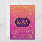 Bollywood Arabian Nights Hochzeitseinladung Einladung (Rückseite)