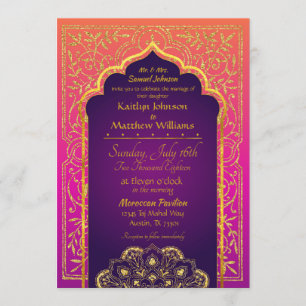 Bollywood Arabian Nights Hochzeitseinladung Einladung