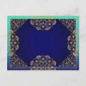 Bollywood Arabian Nights Save the Date Ankündigungspostkarte (Rückseite)