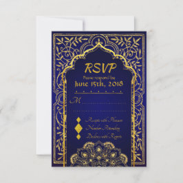 Bollywood Arabian Nights Wedding RSVP Card