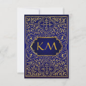 Bollywood Arabian Nights Wedding RSVP Card (Rückseite)