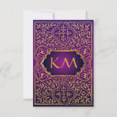 Bollywood Arabian Nights Wedding RSVP Card Karte (Rückseite)