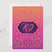 Bollywood arabische einladung (Rückseite)