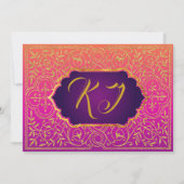 Bollywood arabische einladung (Rückseite)