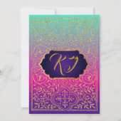 Bollywood arabische einladung (Rückseite)