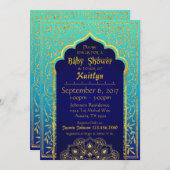 Bollywood arabische NachtBabyparty Einladung (Vorne/Hinten)