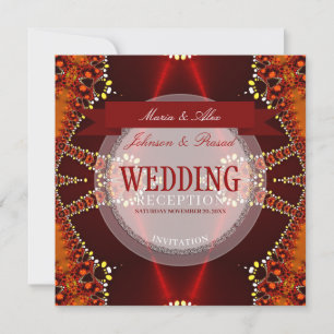 Bollywood-Boheme-Hochzeitsempfang-Einladungen Einladung