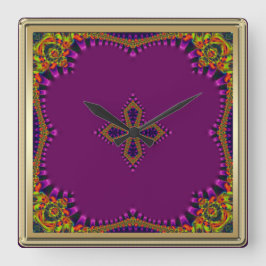 Bollywood Bohemisch Magic Wall Clock Quadratische Wanduhr
