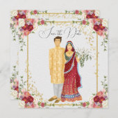 Bollywood-Ehepaar Hochzeit Illustration (Vorne/Hinten)