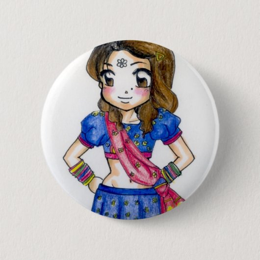 Bollywood Leila Button (Vorderseite)