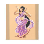Bollywood Sari Tänzerin Notizblock (Vorderseite)