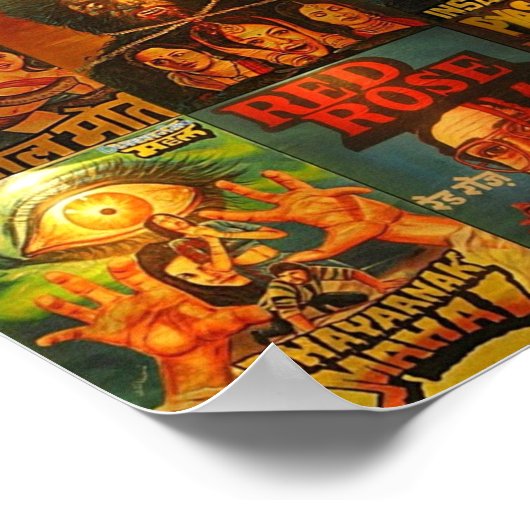 Bollywood Vintag Print Poster (Ecke)