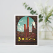 Bologna Bononia Italy Vintage Travel Postkarte (Stehend Vorderseite)