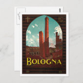 Bologna Bononia Italy Vintage Travel Postkarte (Vorne/Hinten)