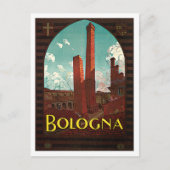 Bologna Bononia Italy Vintage Travel Postkarte (Vorderseite)