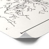 Bologna City Map Poster Modern Minimal Urban art  (Ecke)