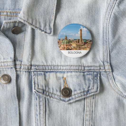 Bologna Emilia-Romagna Italien Panorama Souvenir Button (Beispiel)