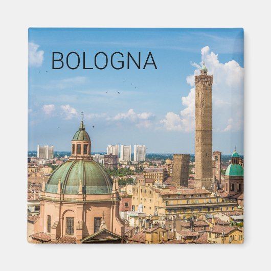 Bologna Emilia-Romagna Italien Panorama Souvenir Magnet (Vorne)