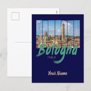 Bologna Emilia-Romagna Italien Souvenir aus alter  Feiertagspostkarte