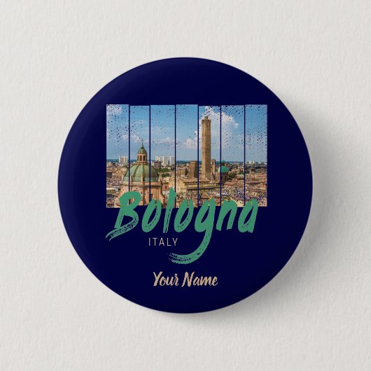 Bologna Emilia-Romagna Italien Vintages Andenken Button (Vorderseite)