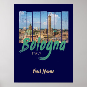 Bologna Emilia-Romagna Italien Vintages Andenken Poster