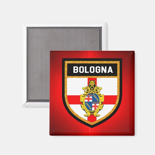Bologna-Flagge Magnet (Vorderseite/Rückseite)