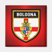 Bologna-Flagge Magnet (Vorne)