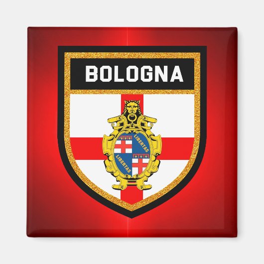 Bologna-Flagge Magnet (Vorne)