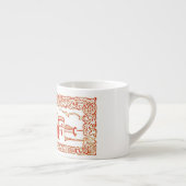 Bologna Italien Antike Vintage Kunst Holzschnitzer Espressotasse (Rechts)