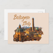 Bologna Italien: Historisches Zentrum Postkarte (Vorne/Hinten)