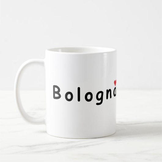 Bologna Italien, I Liebe Bologna Kaffeetasse (Links)