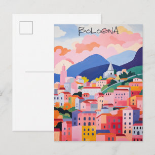Bologna Italien Reise Stadt Malerei Ästhetik Postkarte