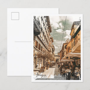 Bologna Italien schöne Ölmalerei Landschaft Postkarte