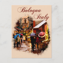 Bologna, Italien: Shopping im Regen Postkarte