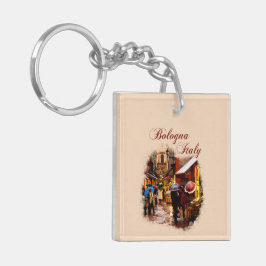 Bologna, Italien: Shopping im Regen Schlüsselanhänger