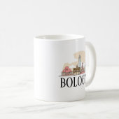 Bologna Italien Silhouette Vintage Travel Kaffeetasse (VorderseiteRechts)