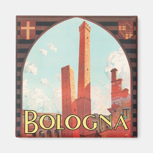 Bologna Italien Vintage Reise Magnet (Vorne)