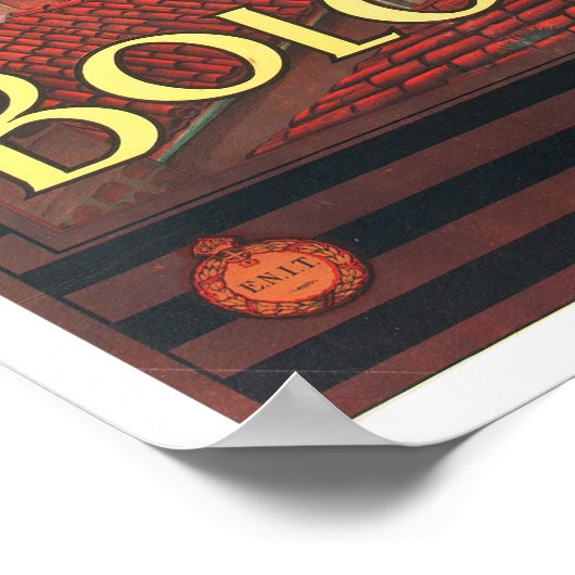 Bologna Italien Vintage Reise Poster (Ecke)