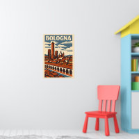 Bologna Italien Vintage-Reiseposter Retro-Stadt 