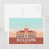 Bologna Italy Pastel Travel Postkarte (Vorne/Hinten)