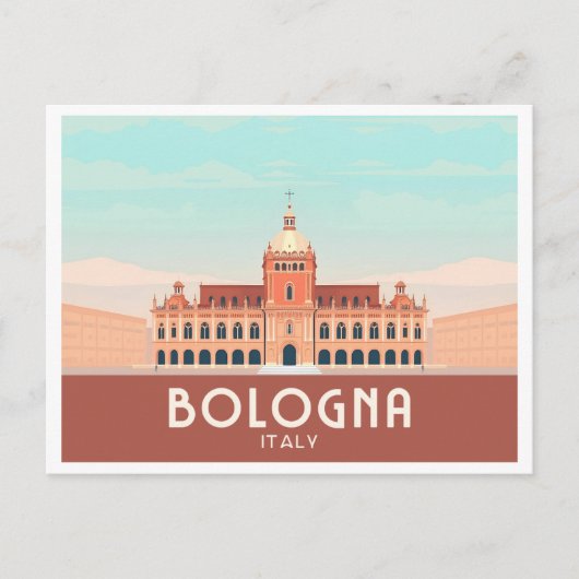 Bologna Italy Pastel Travel Postkarte (Vorderseite)