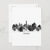 Bologna Italy Skyline BW Feiertagspostkarte (Vorne/Hinten)