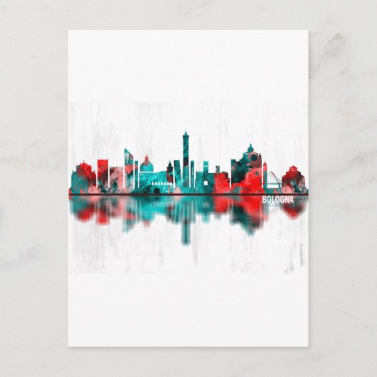 Bologna Italy Skyline Einladungspostkarte (Vorderseite)
