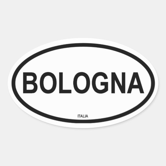 BOLOGNA OVALER AUFKLEBER (Vorderseite)