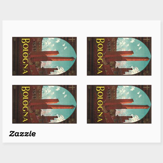 Bologna Rechteckiger Aufkleber (Blatt)