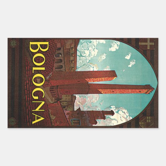 Bologna Rechteckiger Aufkleber (Vorderseite)